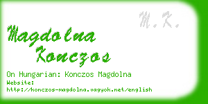 magdolna konczos business card